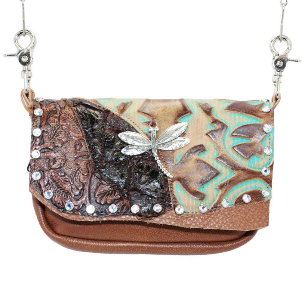 Hip Bag Company Concealed Carry Purse 10.3-07 tooled leather conceal carry bag