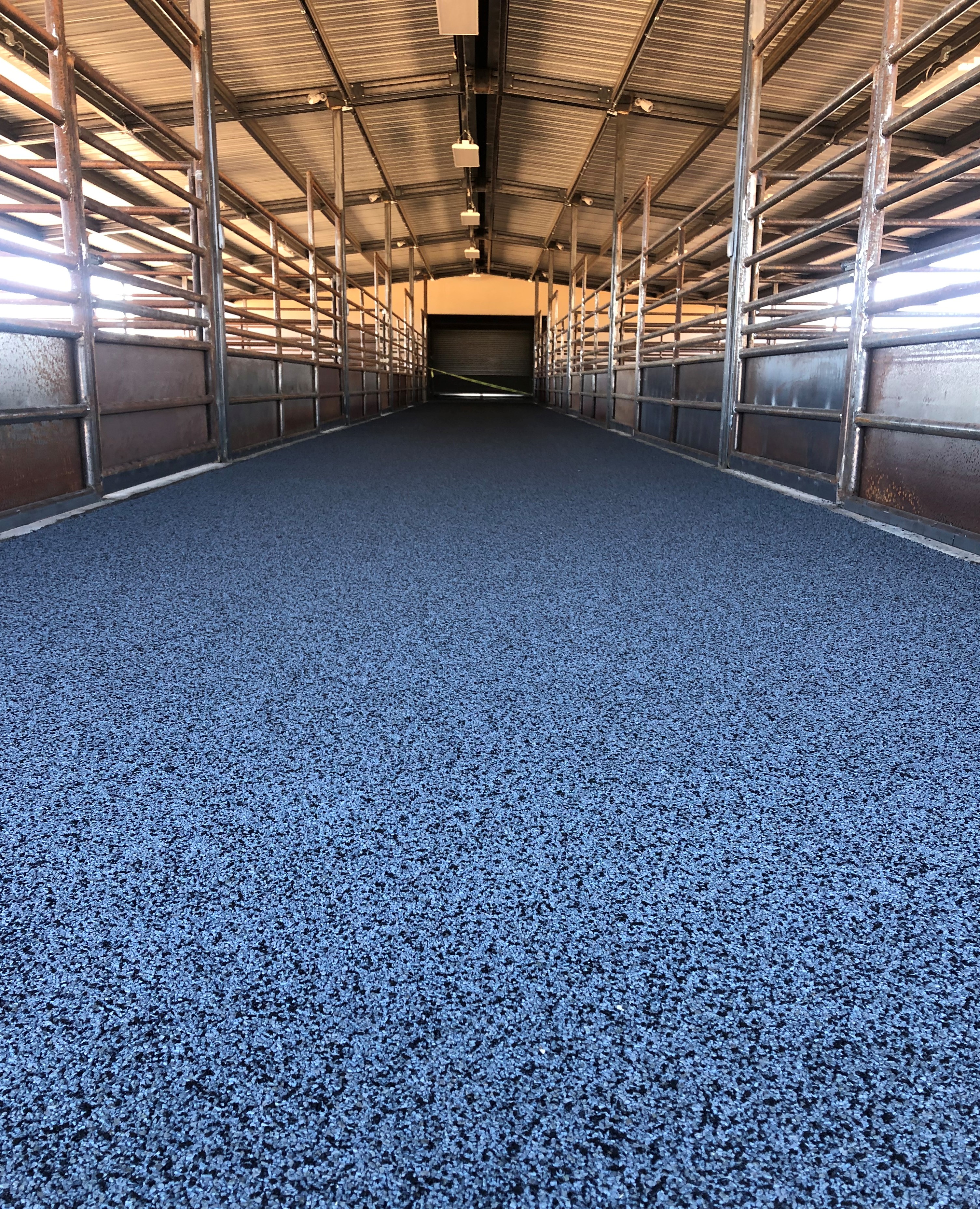 Hoof Grip crumb rubber barn and stall flooring application