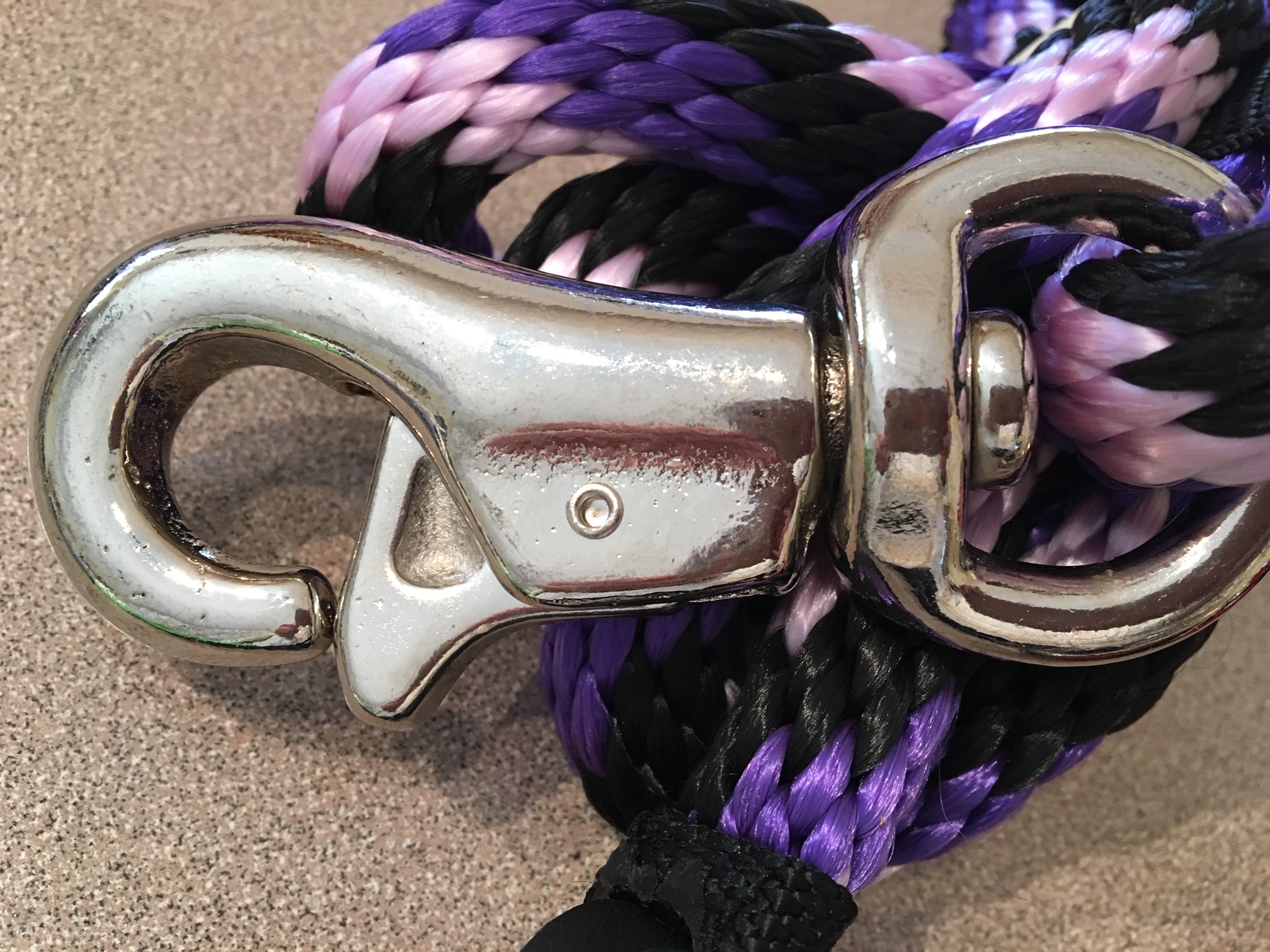 I.C.E. Products USA personalized horse lead rope in custom color with embroidery