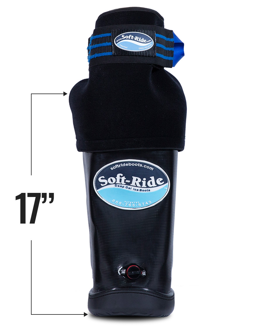 Soft-Ride Ice Spa Pro 17-inch cold therapy boot with removable insulation sleeve and drain valve