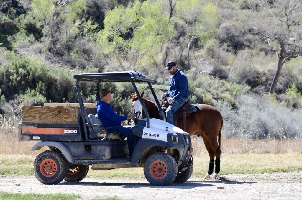 Josh Lyons conditioned-response horse training session at Chaparosa Ranch
