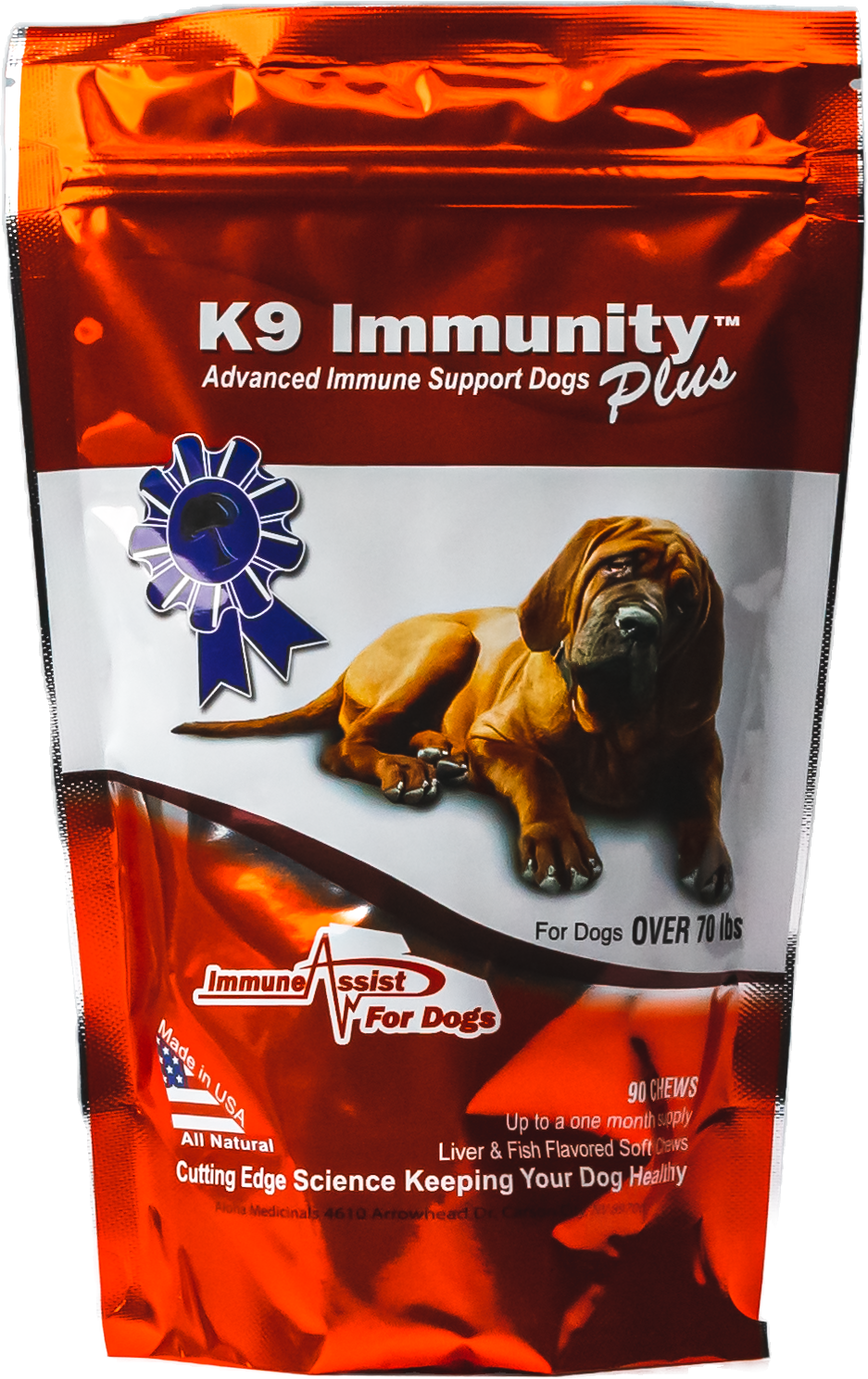 K9 Immunity Plus small dog bag front label