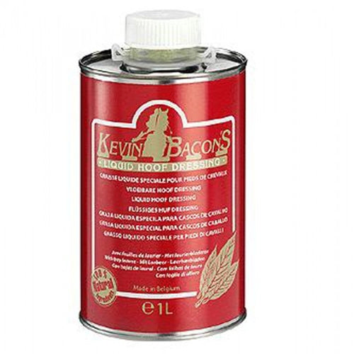 Kevin Bacon's 1 Litre Liquid Hoof Dressing bottle for horse hoof care