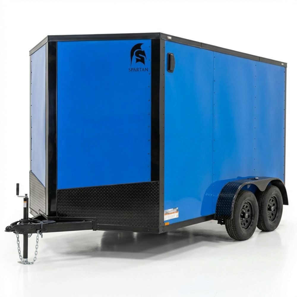 Leonard enclosed cargo trailer surface ideal for custom vinyl graphics and farm lettering