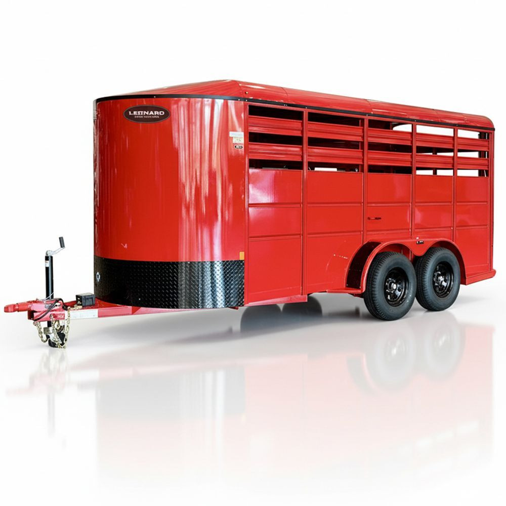 Leonard Truck and Trailer livestock trailer for horses and farm animals