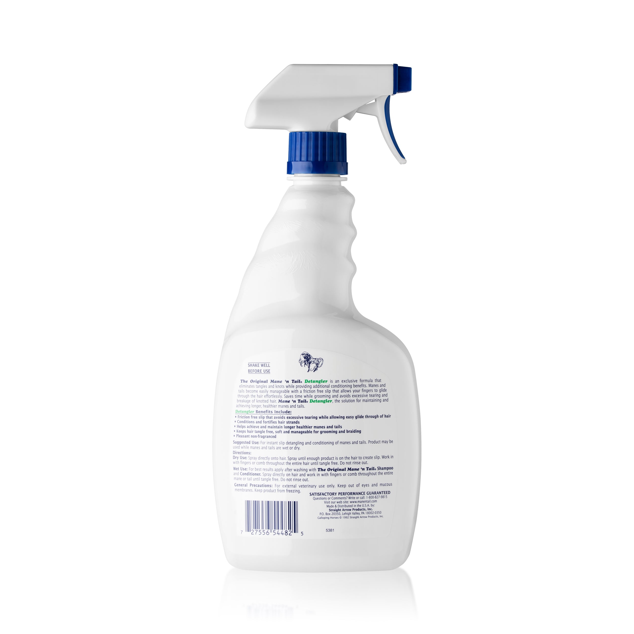 Mane 'n Tail Conditioning Detangler 32 oz bottle back label panel