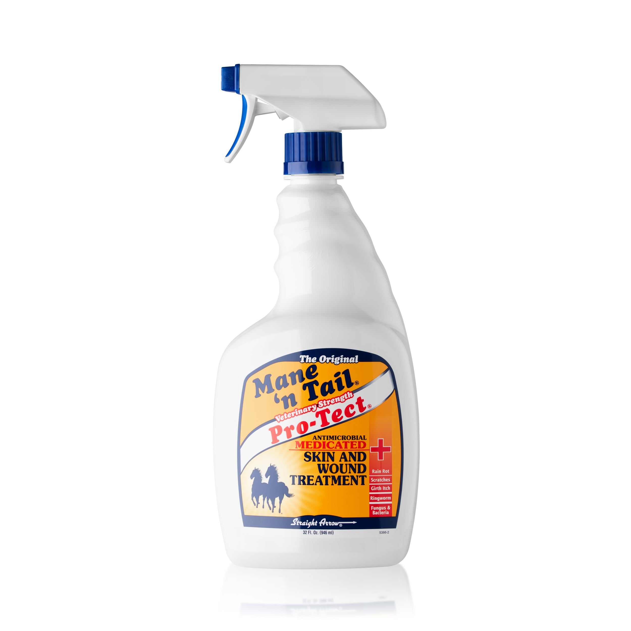 Mane 'n Tail Pro-Tect Antimicrobial Medicated Spray 32 oz bottle front by Straight Arrow Products