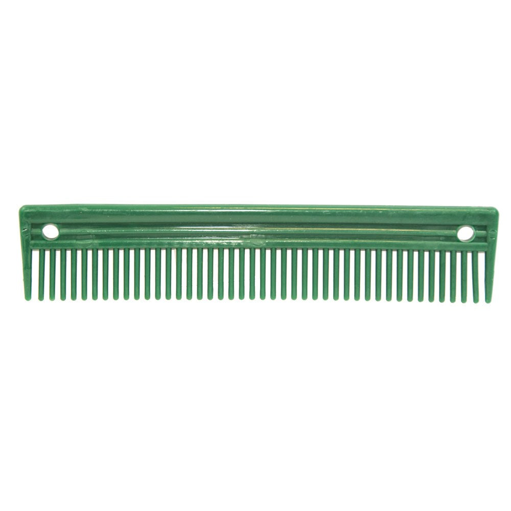 Plastic mane and tail comb for detangling long manes and tails