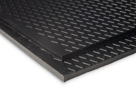 LRP 4x6 rubber horse stall mat with diamond-top surface sold by Mats Inc.