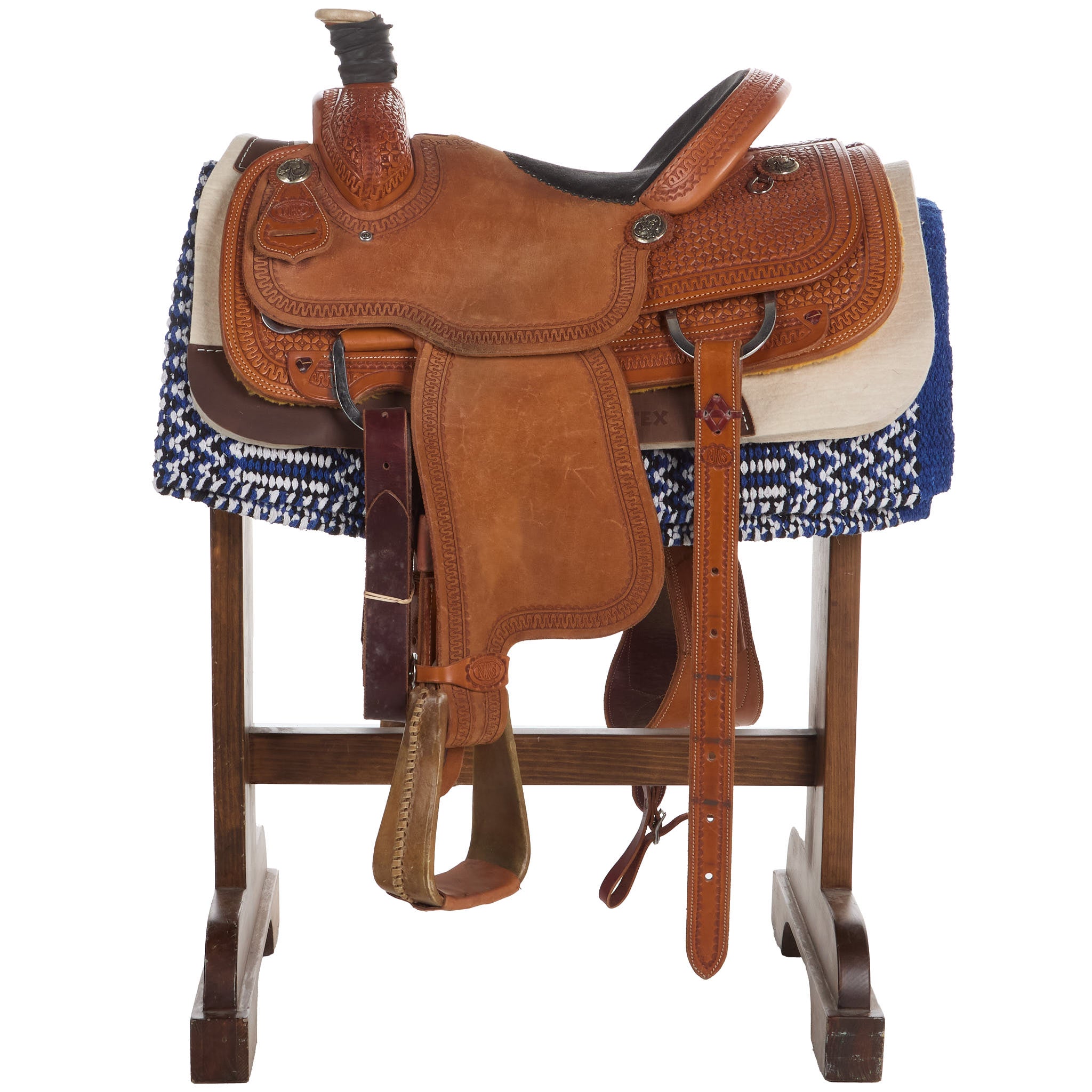 Mayatex Royal Blue Double Weave acrylic blend Western saddle blanket