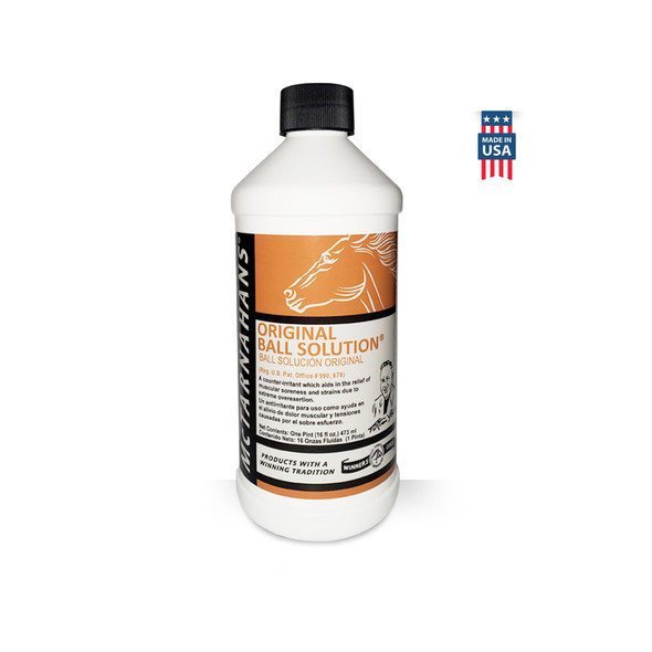 McTarnahans Ball Solution 16 oz counterirritant for horse muscle soreness since 1944