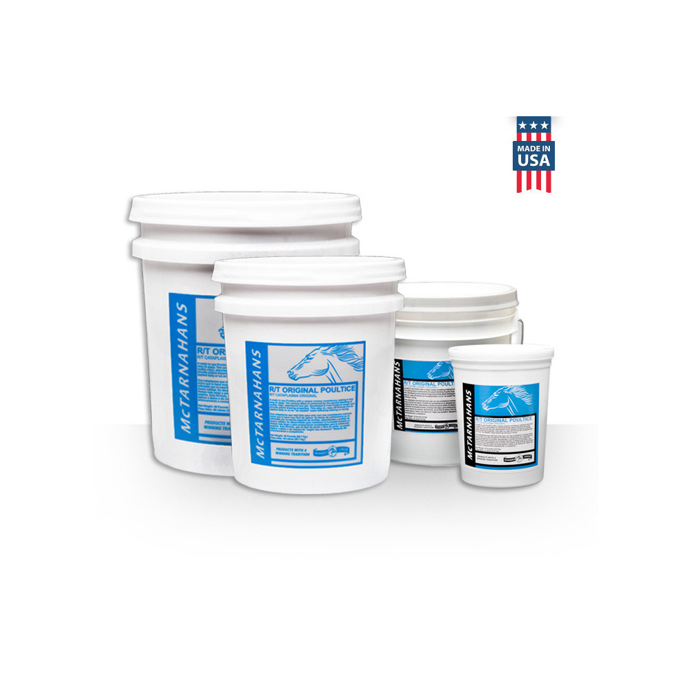McTarnahans R/T Original Poultice tub of ready-to-use clay poultice for horses