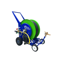 Micro Rain MR25 garden-hose-fed traveling sprinkler for small arenas and dressage rings