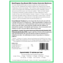 MushPuppies dog biscuit treats close-up showing apple flavor immune supplement