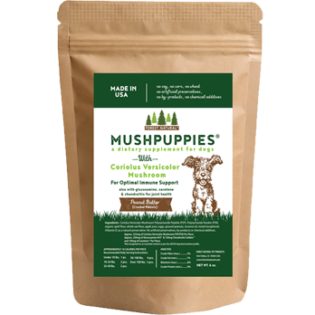MushPuppies dog biscuits with Coriolus Versicolor mushroom immune support package