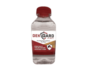 Dek Gard fire retardant paint and stain additive container by National Fireproofing