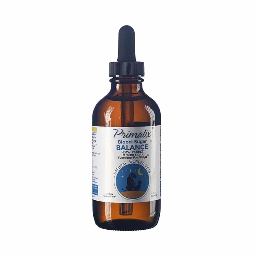 Primalix Blood-Sugar Balance 4 oz organic glycerite supplement by Natural Wonder Pets