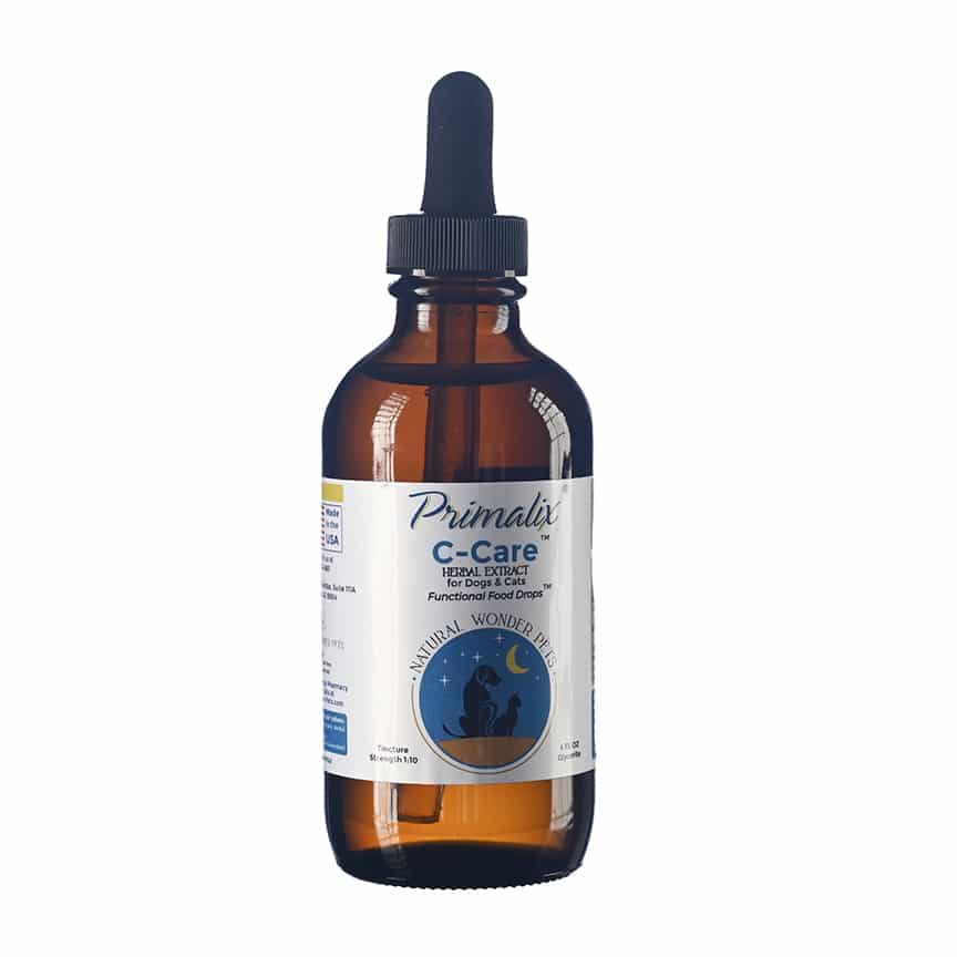 Primalix C-Care cancer wellness herbal extract for dogs and cats by Natural Wonder Pets