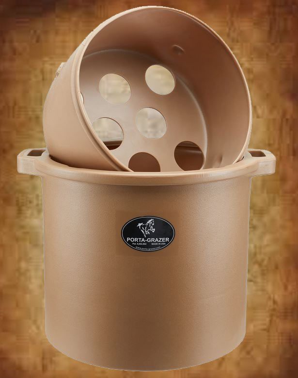 Mini Porta-Grazer slow hay feeder for miniature horses and ponies