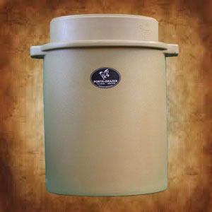 XL Porta-Grazer slow feeder front view food-grade polyethylene barrel