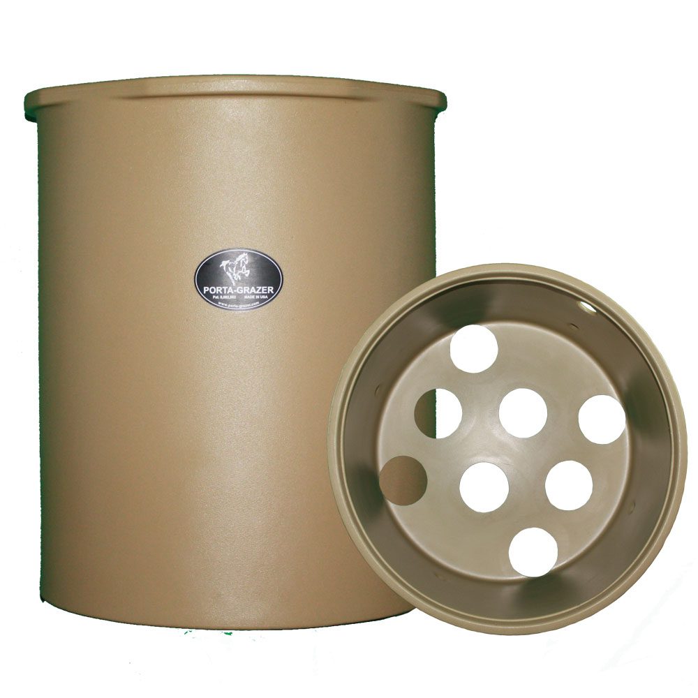 PORTA-GRAZER XXL Corner Feeder with 8-hole grazing pan for 24-hour feeding