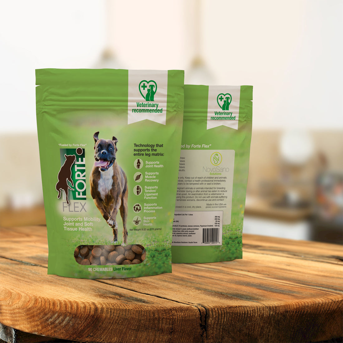 Precision Equine Solution's Forte Flex K9 joint and soft tissue product bag front
