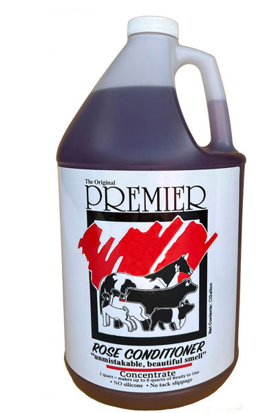 Premier Rose' Conditioner one gallon concentrate bottle for horse coat shine