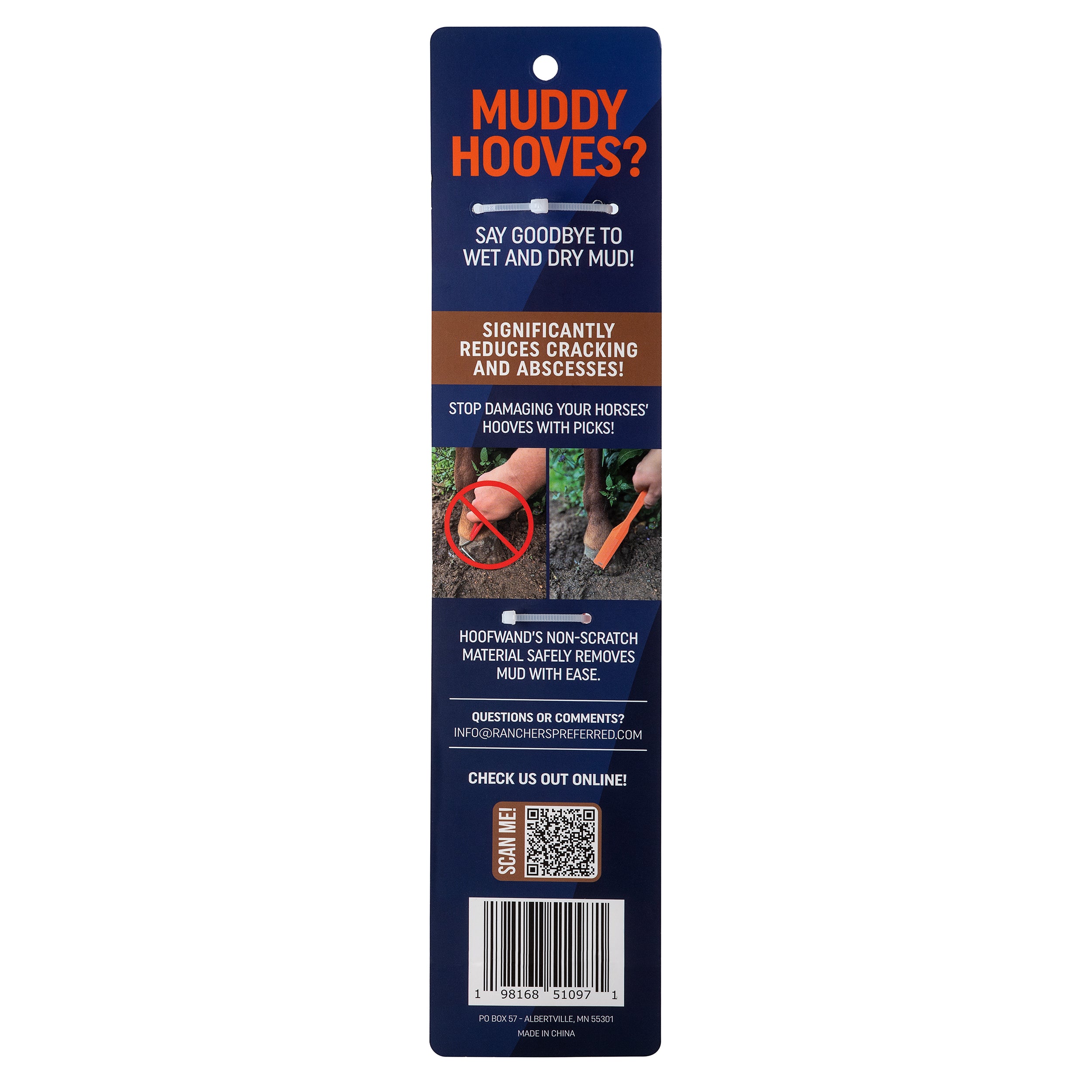 HoofWand by Ranchers Preferred non-abrasive hoof tool detail view