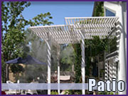 Rapid Cool high-pressure misting line installed for outdoor evaporative cooling