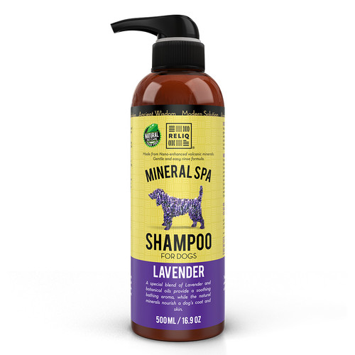 RELIQ Natural Mineral SPA Lavender dog shampoo 500ml bottle