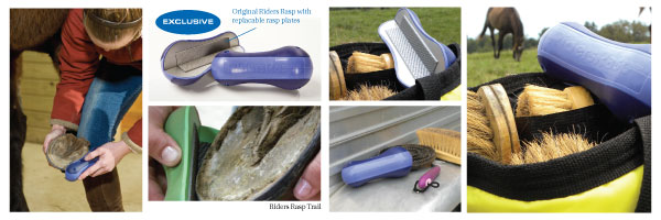 Original RidersRasp hand-held horse hoof rounding tool with ergonomic no-slip grip