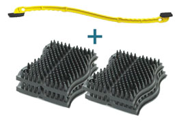 Scratch n All interlocking grooming pads with stainless steel hardware