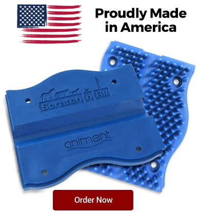 Made in America ScratchnAll animal scratcher pads with order now banner