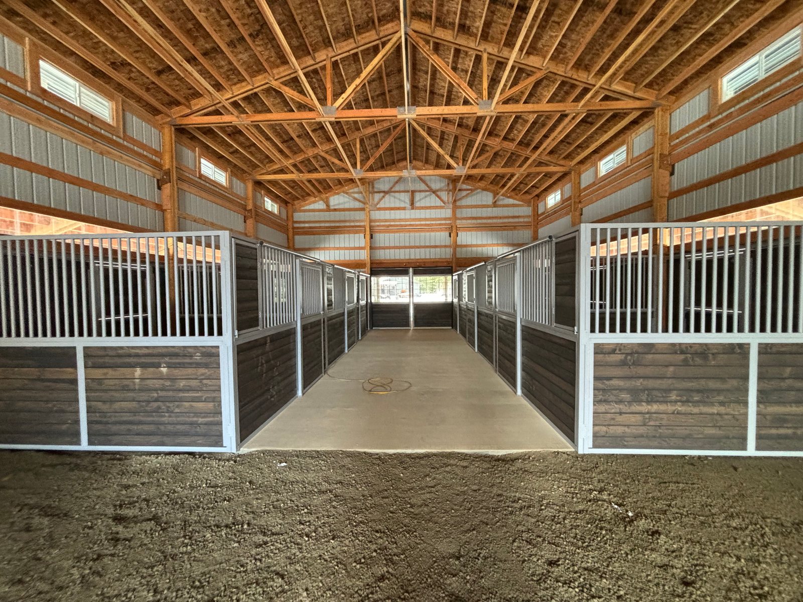 A Selkirk breezeway looking out toward the arena