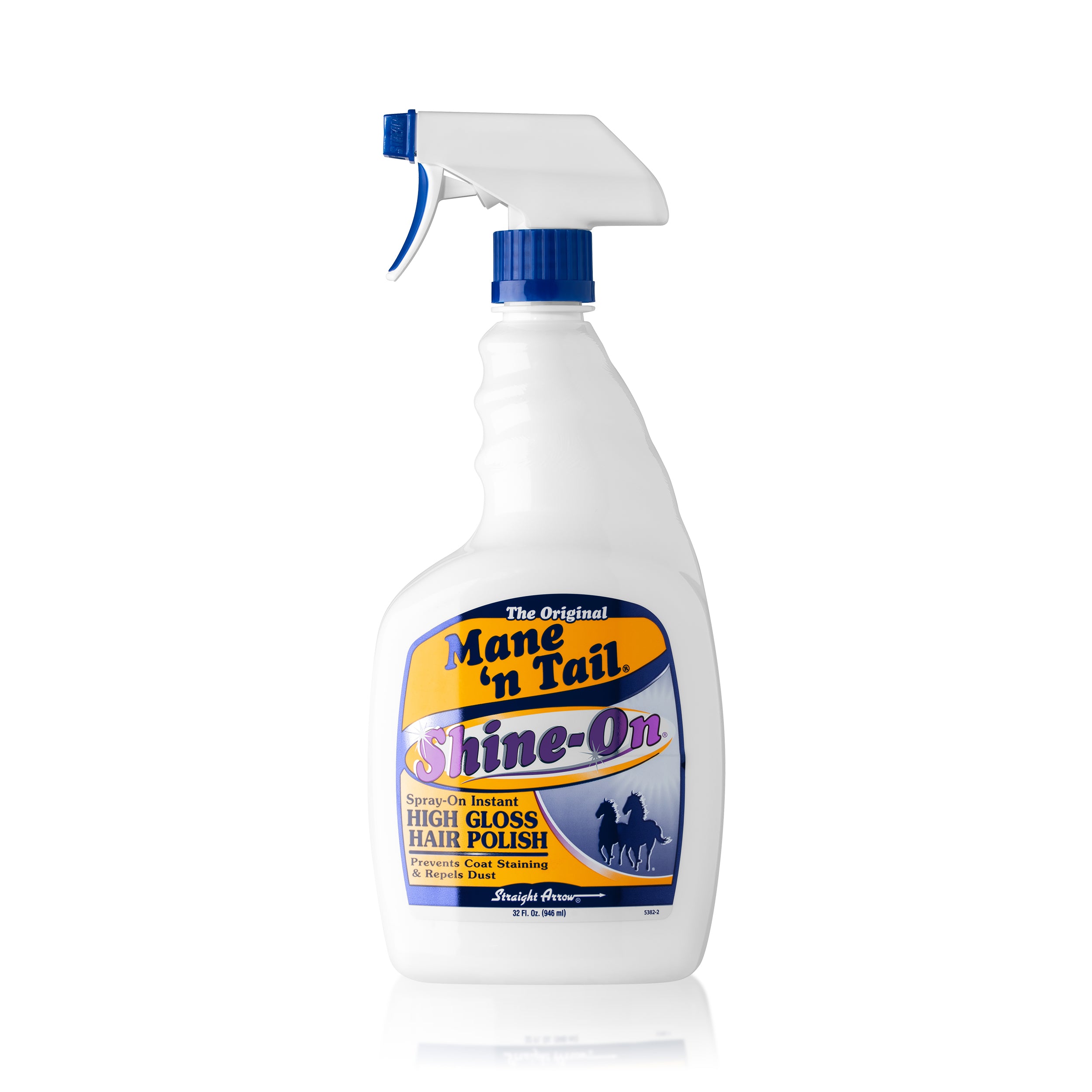 Shine On coat polish spray 32 oz bottle front label by Straight Arrow Products Mane n Tail