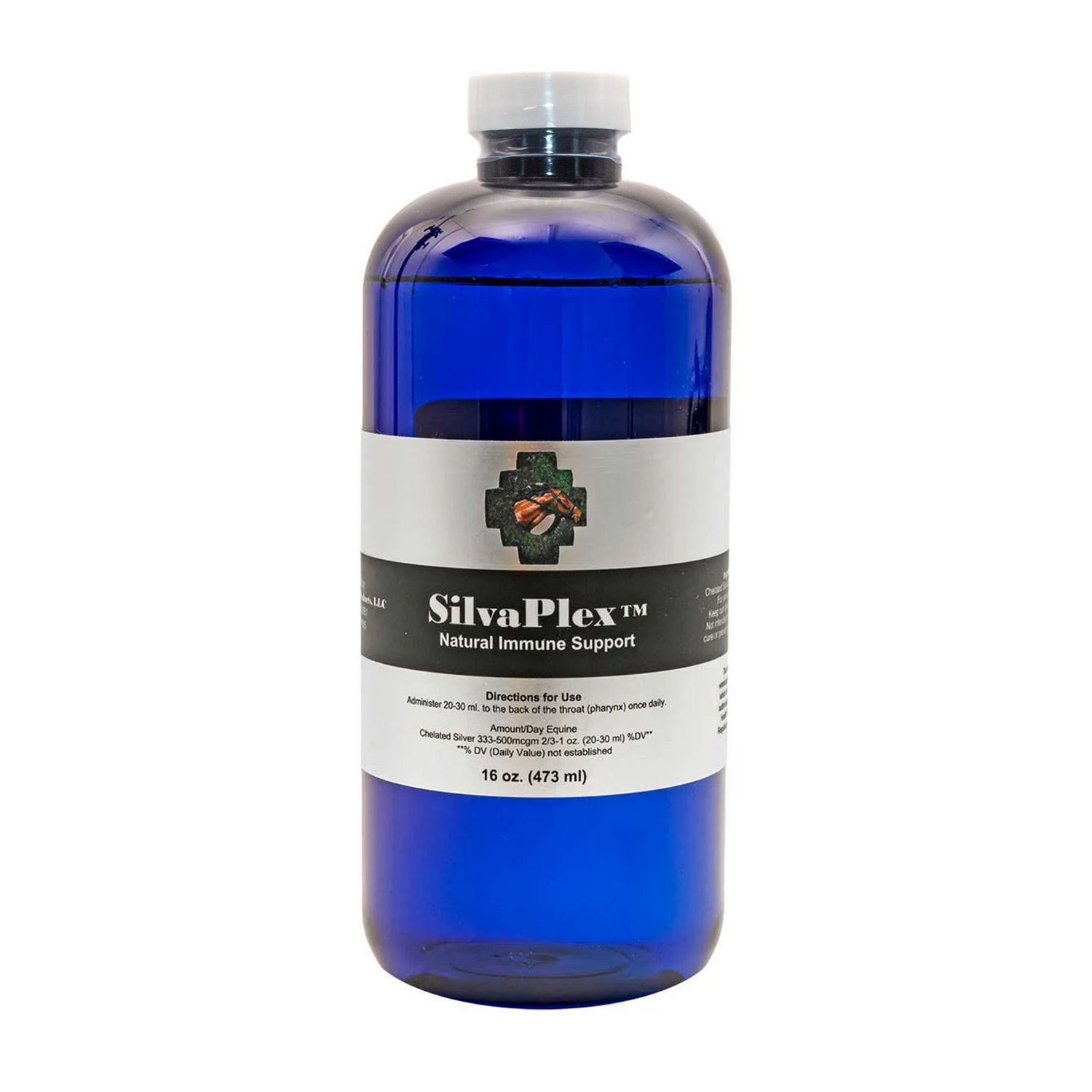 SilvaPlex 100 PPM Chelated Silver natural immune support respiratory solution 16 oz bottle by Wire2Wire Vet Products
