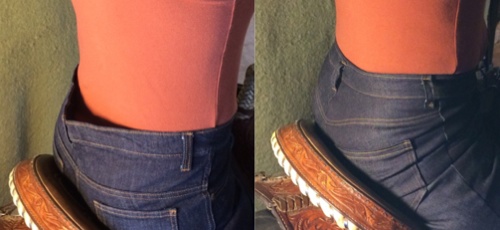Smooth Stride Contour-Fit waistband eliminating the back gap when mounted