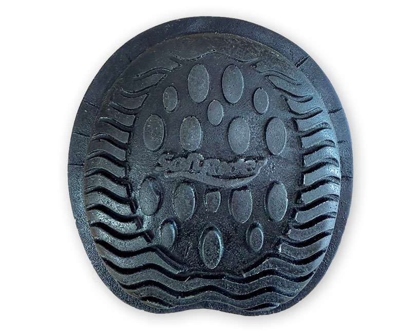 Underside of a SoftRider Draft Carbon Max shoe showing its deep tread sized for warmbloods and draft horses