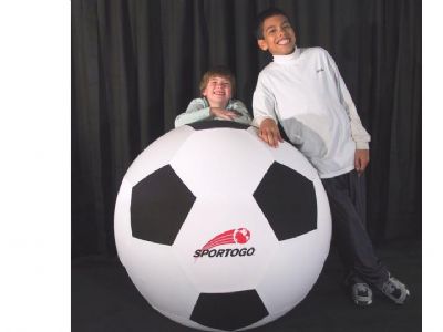 Sportogo 40-inch soccer ball animal play ball with people for scale
