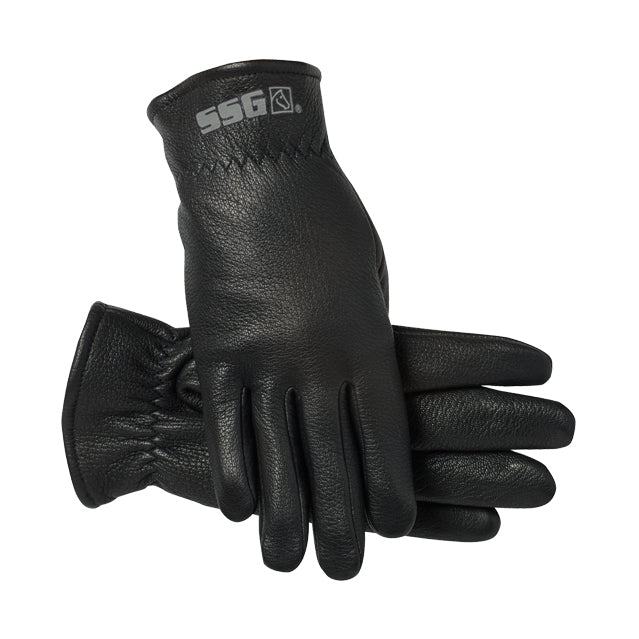 1600 The Rancher deerskin western glove in black