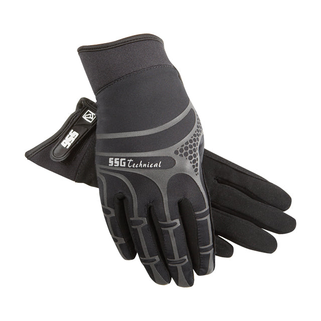 8500 SSG Technical riding glove in black with a Coolmax lycra back