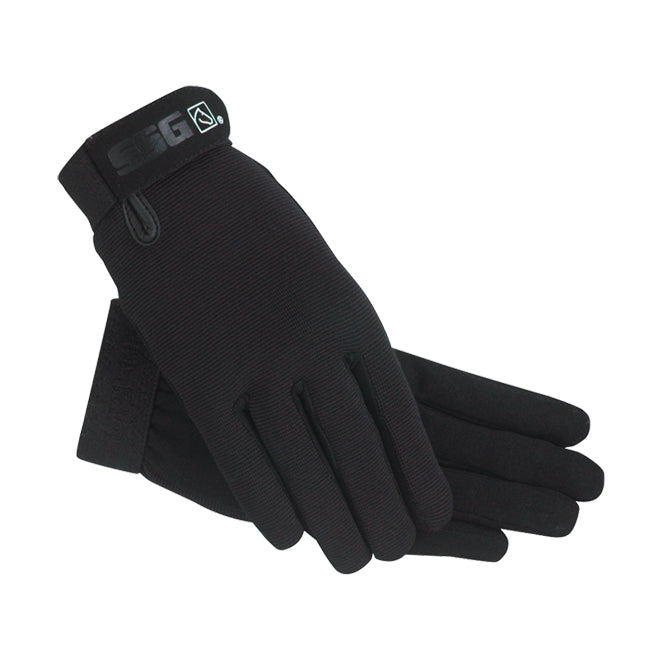 8600 SSG All Weather black riding gloves with Aquasuede Plus palm