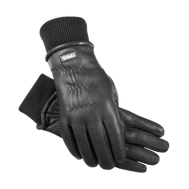 6000 SSG Winter Training leather gloves with ribbed knit cuffs