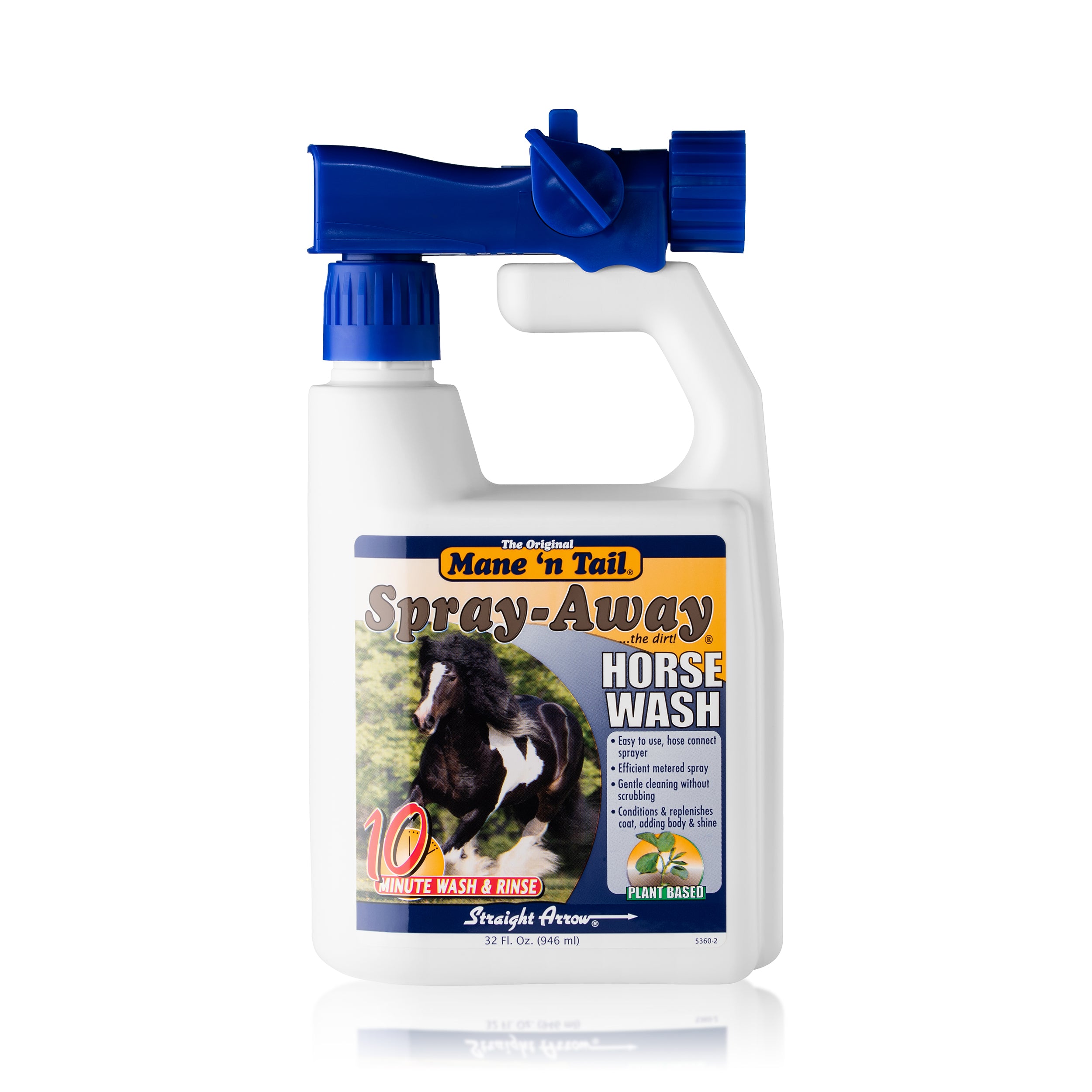 Mane 'n Tail Spray-Away hose-attached body wash bottle front label by Straight Arrow