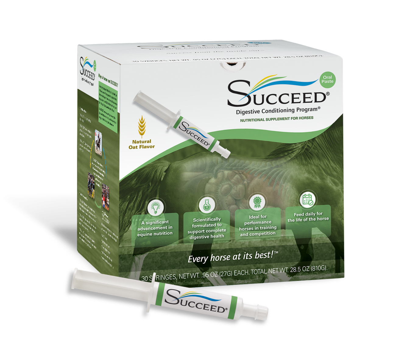 SUCCEED Digestive Conditioning Program 30-day carton packaging close-up