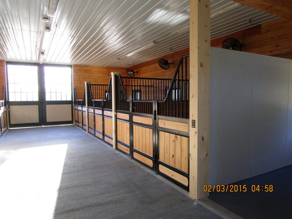 Sunset Valley Metal Craft euro stall fronts with horizontal trim strips