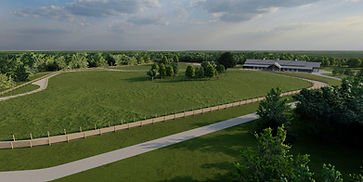 3D rendering of overall equestrian property site plan by Sustainable Stables