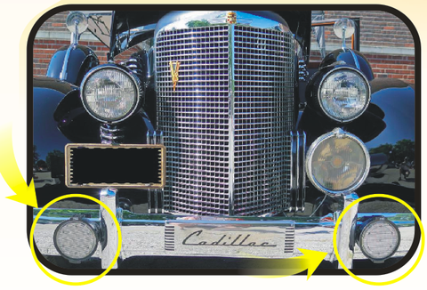 Swift Taillights ST04 amber front directional lights on classic car