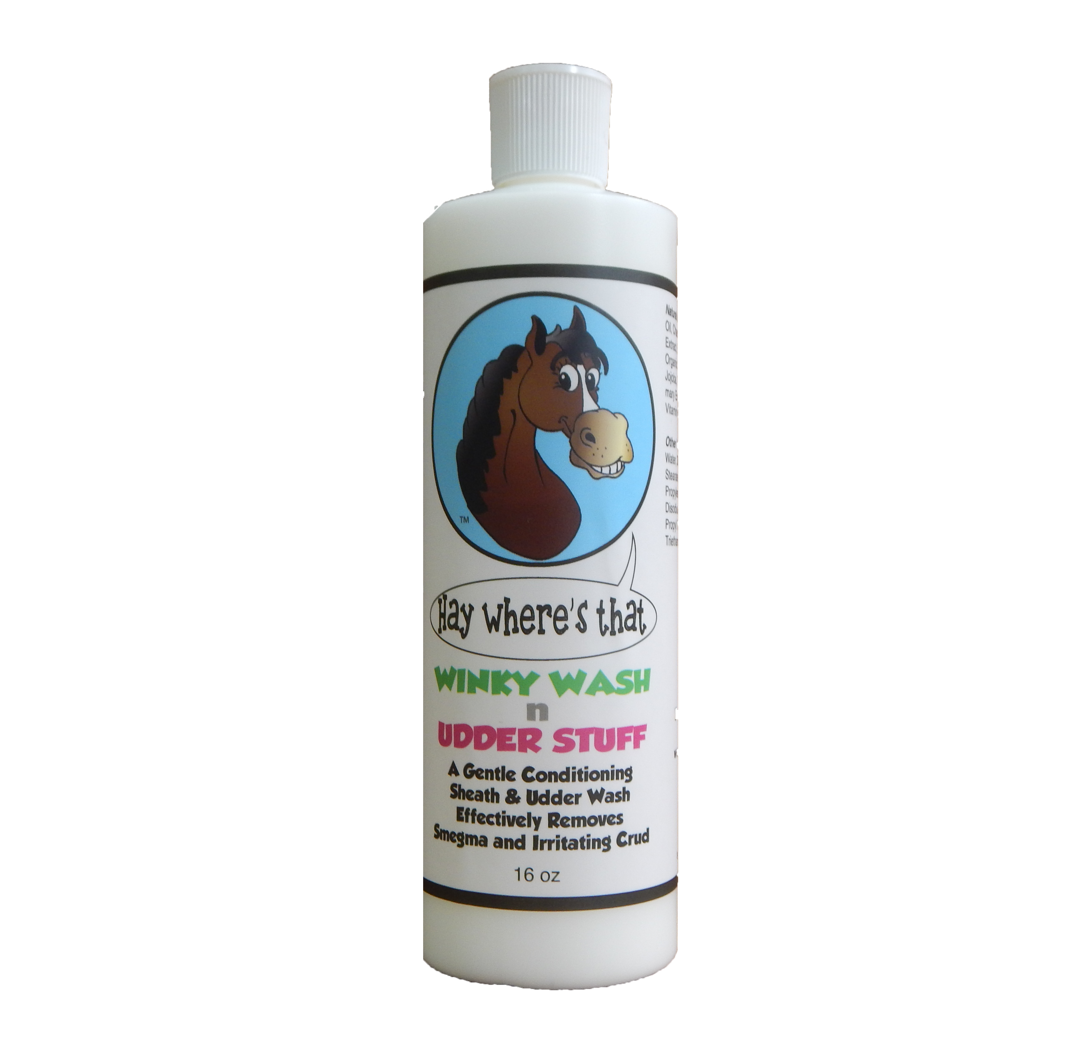 16 oz bottle of Winky Wash 'n Udder Stuff gentle conditioning sheath and udder wash for horses