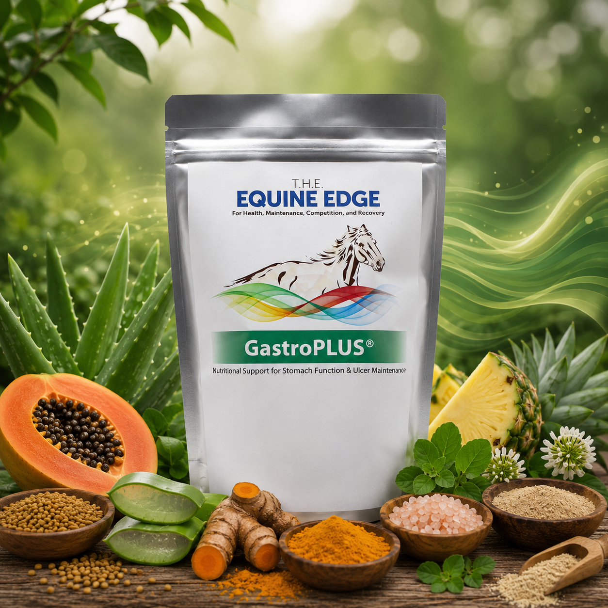 GastroPLUS equine ulcer supplement product feature image from Total Health Enhancement